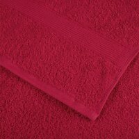 vidaXL Premium-Saunat&uuml;cher 10 Stk Rot 80x200cm 600 g/m&sup2; 100% Baumwolle