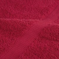 vidaXL Premium-Saunat&uuml;cher 10 Stk Rot 80x200cm 600 g/m&sup2; 100% Baumwolle