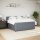 vidaXL Boxspringbett mit Matratze Dunkelgrau 200x200 cm Samt