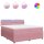 vidaXL Boxspringbett mit Matratze Rosa 200x200 cm Samt