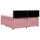 vidaXL Boxspringbett mit Matratze Rosa 200x200 cm Samt