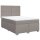 vidaXL Boxspringbett mit Matratze Taupe 140x200 cm Stoff