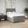 vidaXL Boxspringbett mit Matratze Taupe 140x200 cm Stoff