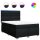 vidaXL Boxspringbett mit Matratze Schwarz 140x200 cm Stoff