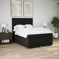 vidaXL Boxspringbett mit Matratze Schwarz 160x200 cm Stoff