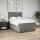 vidaXL Boxspringbett mit Matratze Taupe 160x200 cm Stoff