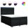 vidaXL Boxspringbett mit Matratze Schwarz 160x200 cm Stoff