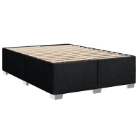 vidaXL Boxspringbett mit Matratze Schwarz 160x200 cm Stoff