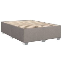 vidaXL Boxspringbett mit Matratze Taupe 160x200 cm Stoff