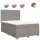 vidaXL Boxspringbett mit Matratze Taupe 160x200 cm Stoff