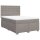 vidaXL Boxspringbett mit Matratze Taupe 160x200 cm Stoff