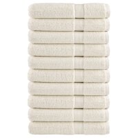 vidaXL Premium-Saunat&uuml;cher 10 Stk. Creme 80x200 600g/m&sup2; 100% Baumwolle