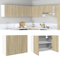 vidaXL Hängeschrank Sonoma-Eiche 80x31x60 cm...