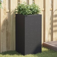 vidaXL Pflanzk&uuml;bel Schwarz 40x40x80 cm Poly Rattan