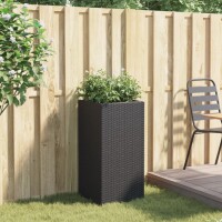 vidaXL Pflanzk&uuml;bel Schwarz 40x40x80 cm Poly Rattan