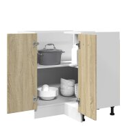 vidaXL Eckunterschrank Sonoma-Eiche 75,5x75,5x81,5 cm Holzwerkstoff