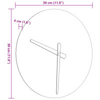 vidaXL Wanduhr mit Leuchtendem Skala und Zeiger Gelb &Oslash;30 cm