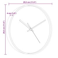 vidaXL Wanduhr Golden und Wei&szlig; &Oslash;29,5 cm Polystyren und Glas