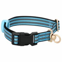 vidaXL Hundegeschirr mit Leine &amp; Halsband Verstellbar Blau S