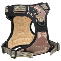 vidaXL Hundegeschirr mit Leine &amp; Halsband Verstellbar Camouflage M