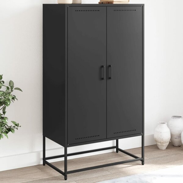 vidaXL Highboard Schwarz 68,5x38,5x123,5 cm Stahl