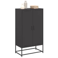 vidaXL Highboard Schwarz 68,5x38,5x123,5 cm Stahl