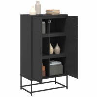 vidaXL Highboard Schwarz 68,5x38,5x123,5 cm Stahl