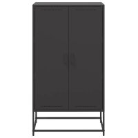 vidaXL Highboard Schwarz 68,5x38,5x123,5 cm Stahl