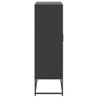 vidaXL Highboard Schwarz 68,5x38,5x123,5 cm Stahl