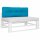 vidaXL Palettenkissen Hellblau 120x40x12 cm Stoff