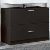 vidaXL Waschbeckenunterschrank Schwarz 78x37x59 cm...