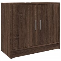 vidaXL Waschbeckenschrank Braun Eichen-Optik 63x29x55 cm...