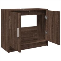 vidaXL Waschbeckenschrank Braun Eichen-Optik 63x29x55 cm Holzwerkstoff