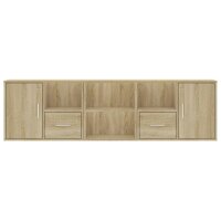 vidaXL Eckregal Sonoma-Eiche 160x40x45 cm Holzwerkstoff