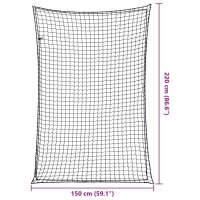 vidaXL Anh&auml;ngernetz mit Gummiseil Schwarz 2,2x1,5 m PP