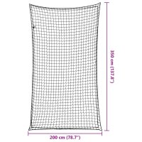 vidaXL Anh&auml;ngernetz mit Gummiseil Schwarz 3,5x2 m PP