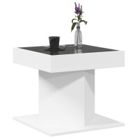 vidaXL LED-Couchtisch Wei&szlig; 50x50x45 cm Holzwerkstoff