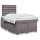 vidaXL Boxspringbett mit Matratze Grau 120x200 cm Kunstleder