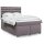 vidaXL Boxspringbett mit Matratze Grau 140x200 cm Kunstleder