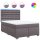 vidaXL Boxspringbett mit Matratze Grau 140x200 cm Kunstleder