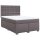 vidaXL Boxspringbett mit Matratze Grau 140x200 cm Kunstleder