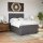 vidaXL Boxspringbett mit Matratze Grau 140x200 cm Kunstleder