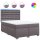 vidaXL Boxspringbett mit Matratze Grau 160x200 cm Kunstleder