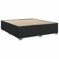 vidaXL Boxspringbett mit Matratze Schwarz 180x200 cm Kunstleder