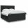 vidaXL Boxspringbett mit Matratze Schwarz 180x200 cm Kunstleder