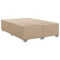 vidaXL Bettgestell Cappuccino-Braun 140x190 cm Kunstleder