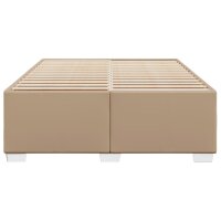 vidaXL Bettgestell Cappuccino-Braun 140x190 cm Kunstleder