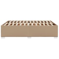 vidaXL Bettgestell Cappuccino-Braun 140x190 cm Kunstleder