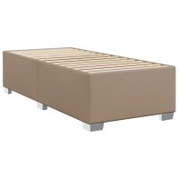 vidaXL Boxspringbett mit Matratze Cappuccino-Braun 90x190cm Kunstleder