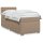 vidaXL Boxspringbett mit Matratze Cappuccino-Braun 90x190cm Kunstleder